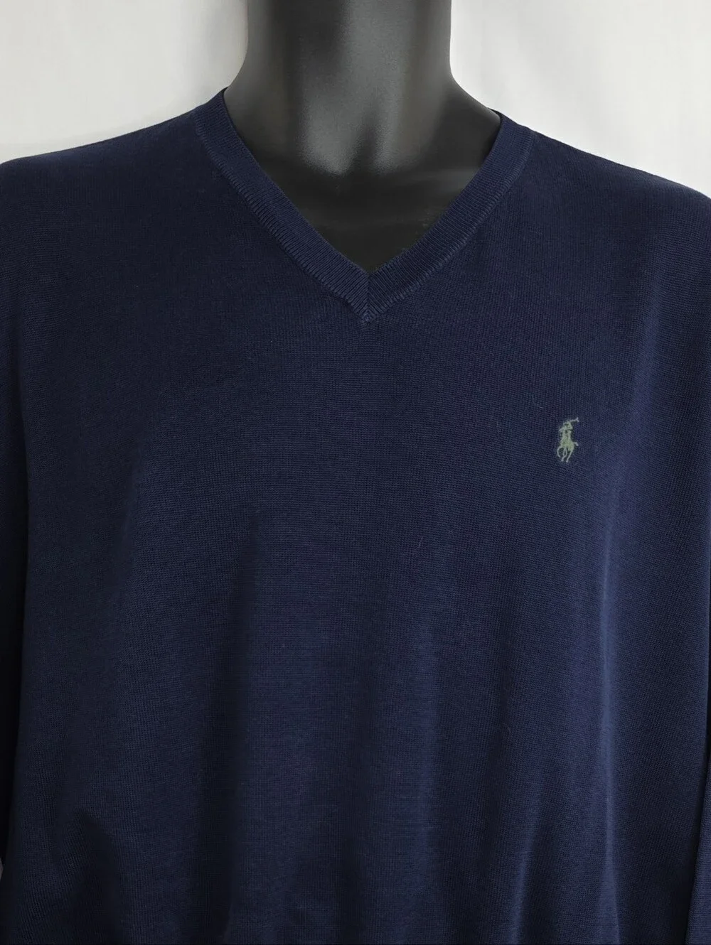 Polo Golf by Ralph Lauren Navy Blue V-Neck Pullover Sweater Size XL CT-3720